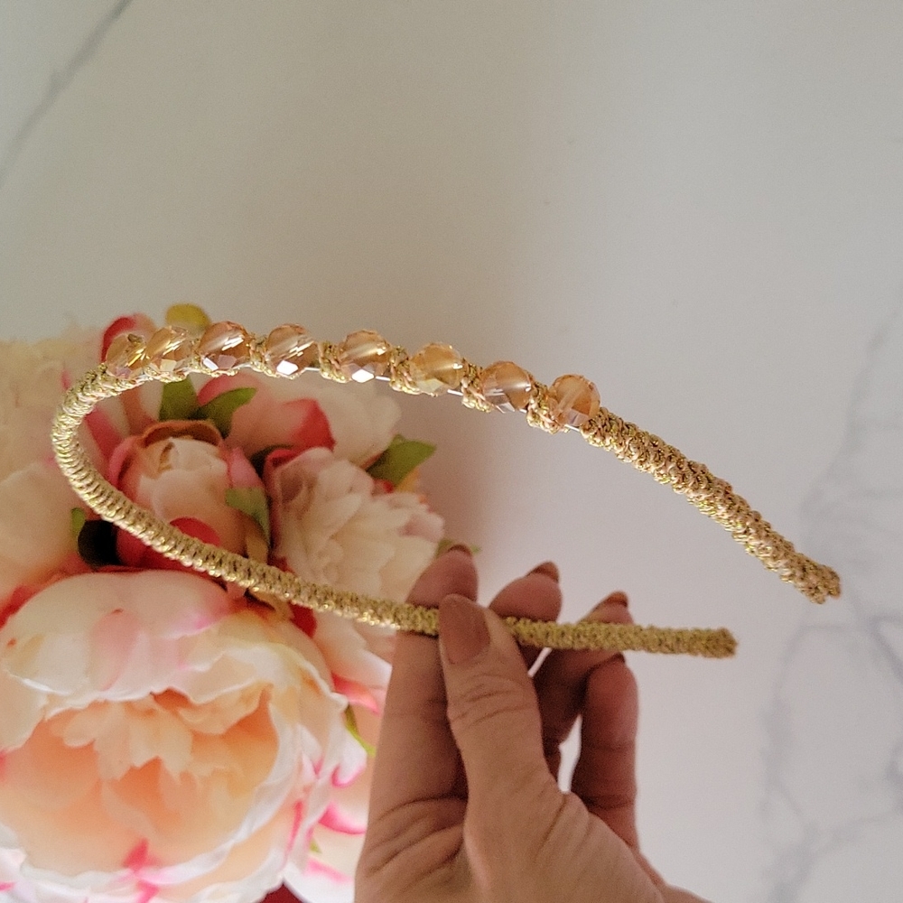 LUXURY Headband with Crystals / Gold